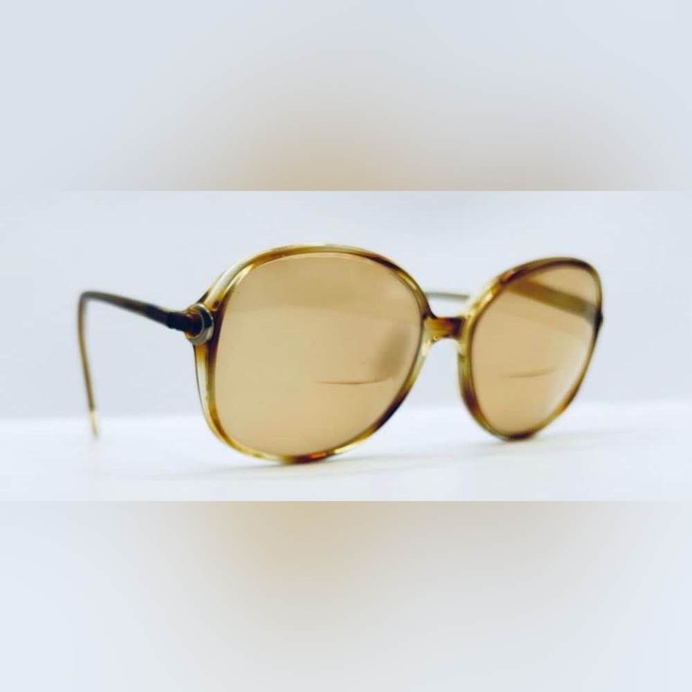 Vintage L’AMY Brown Translucent Oval Sunglasses Frames Only